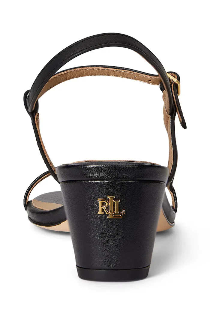 Lauren Ralph Lauren Кожени сандали Laine Md Hl в черно 802P00097001