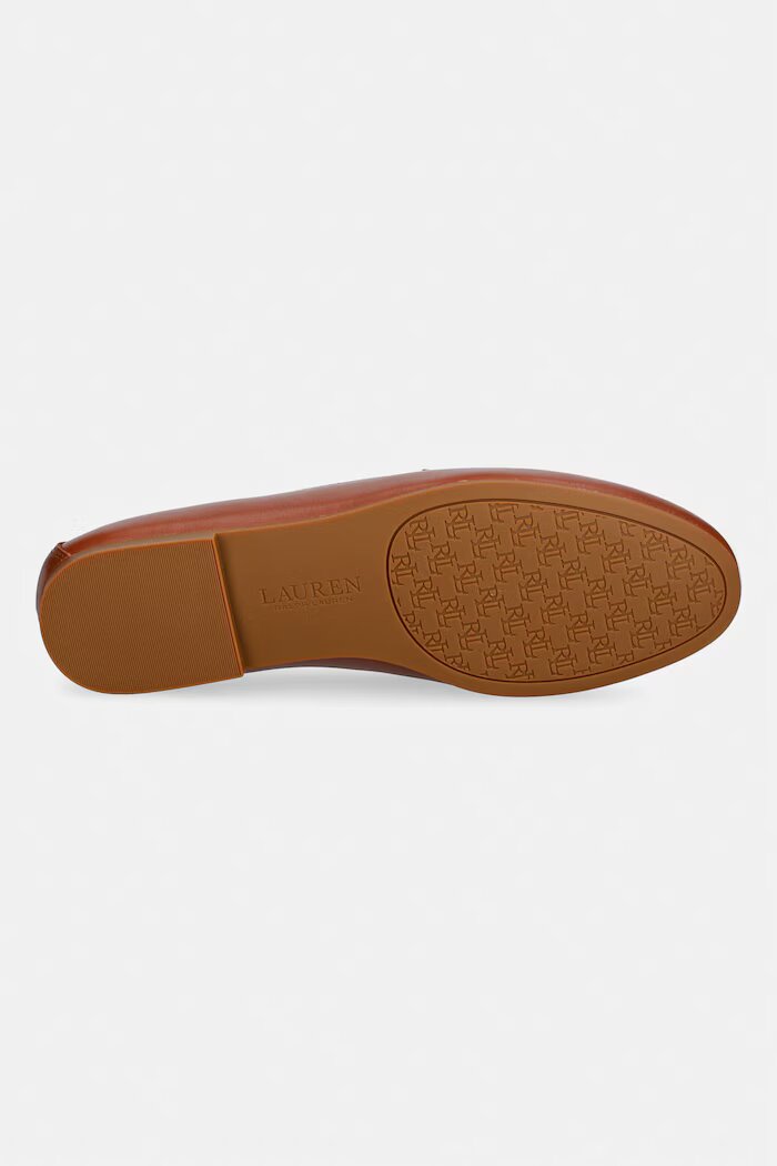 Lauren Ralph Lauren мокасини дамски от кожа Averi III кафяви 802P09041002