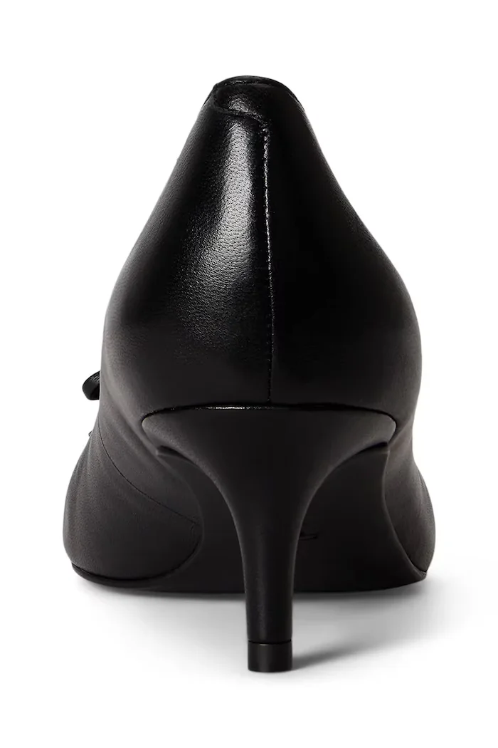 Lauren Ralph Lauren обувки с ток от кожа Adrienne черни 802P06371001