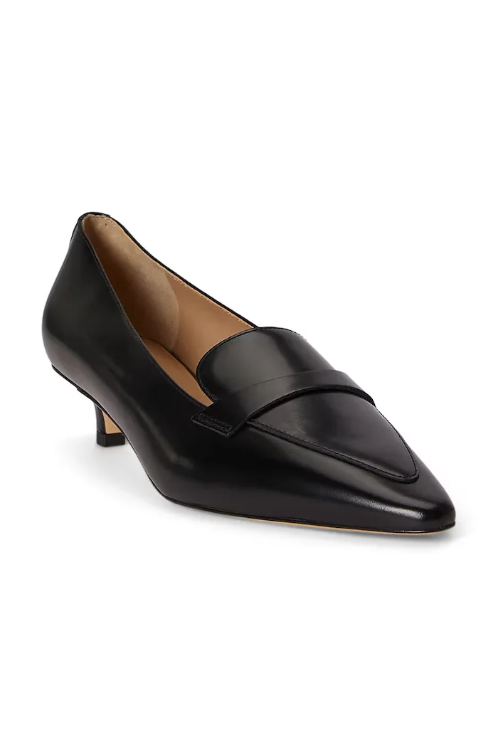 Lauren Ralph Lauren обувки с ток от кожа Frncsa Lf Pp черни 802P16894002