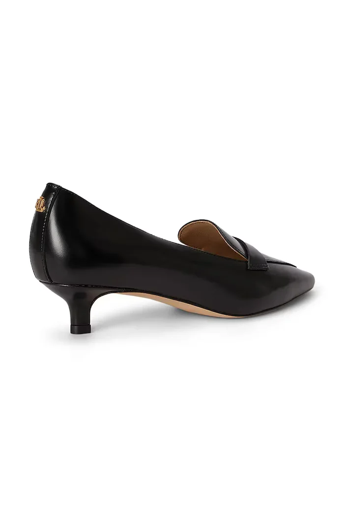 Lauren Ralph Lauren обувки с ток от кожа Frncsa Lf Pp черни 802P16894002