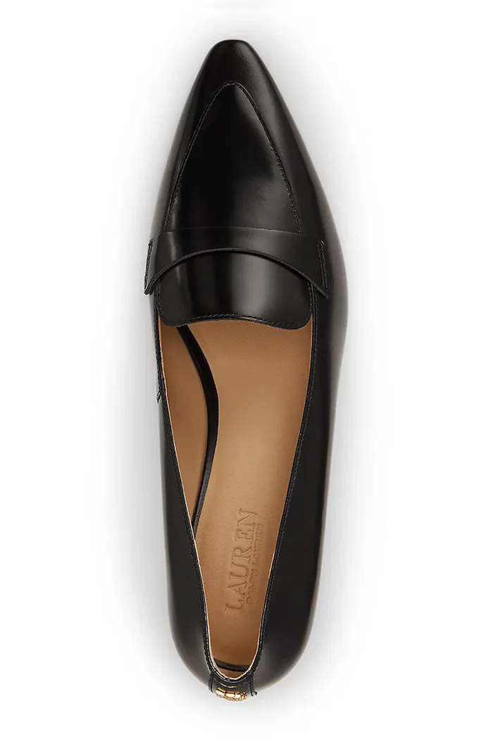 Lauren Ralph Lauren обувки с ток от кожа Frncsa Lf Pp черни 802P16894002