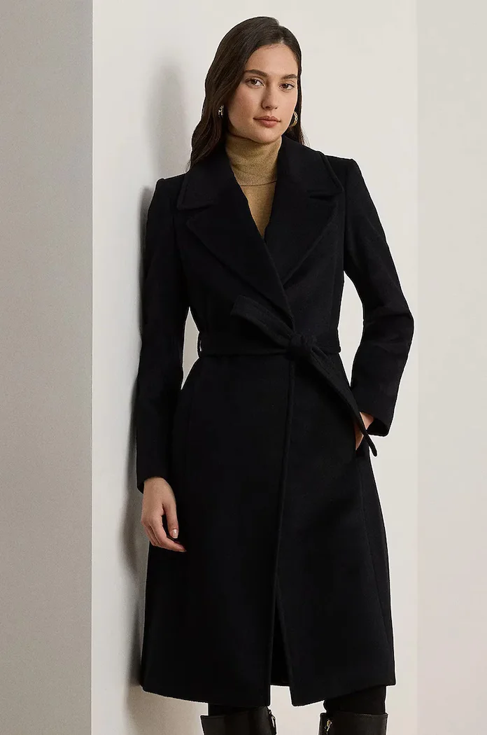 Lauren Ralph Lauren палто с добавена вълна черно 297962169