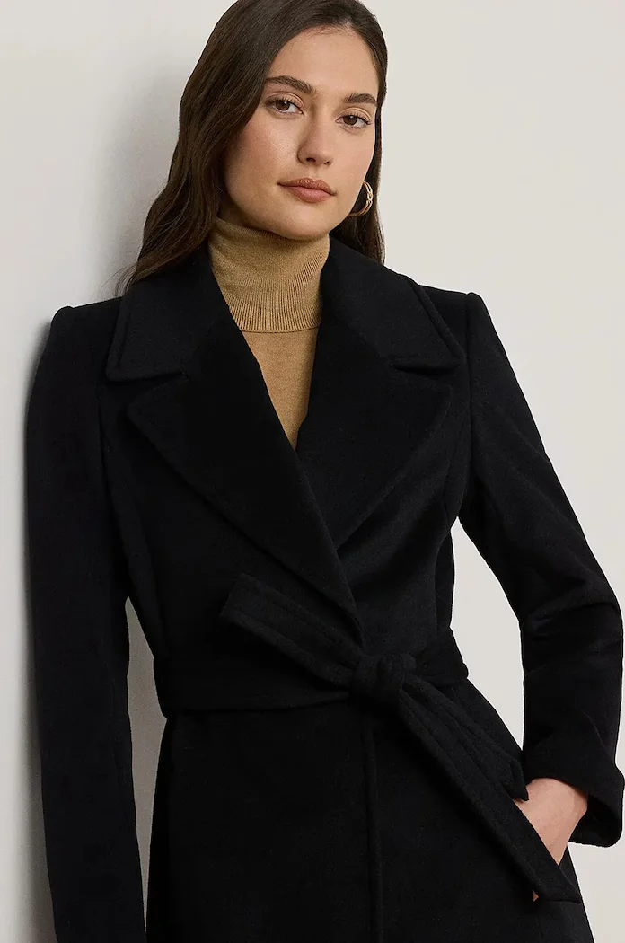 Lauren Ralph Lauren палто с добавена вълна черно 297962169