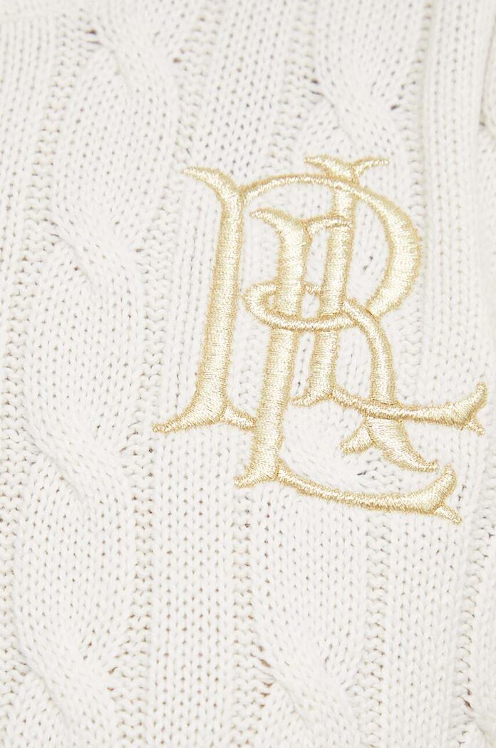 Lauren Ralph Lauren Памучен пуловер Lauren Ralph в бежово 200932223