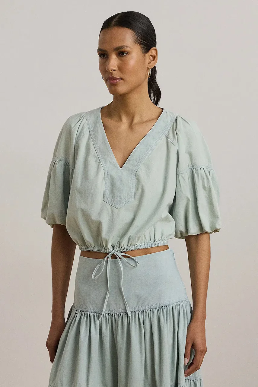 Lauren Ralph Lauren Памучна блуза