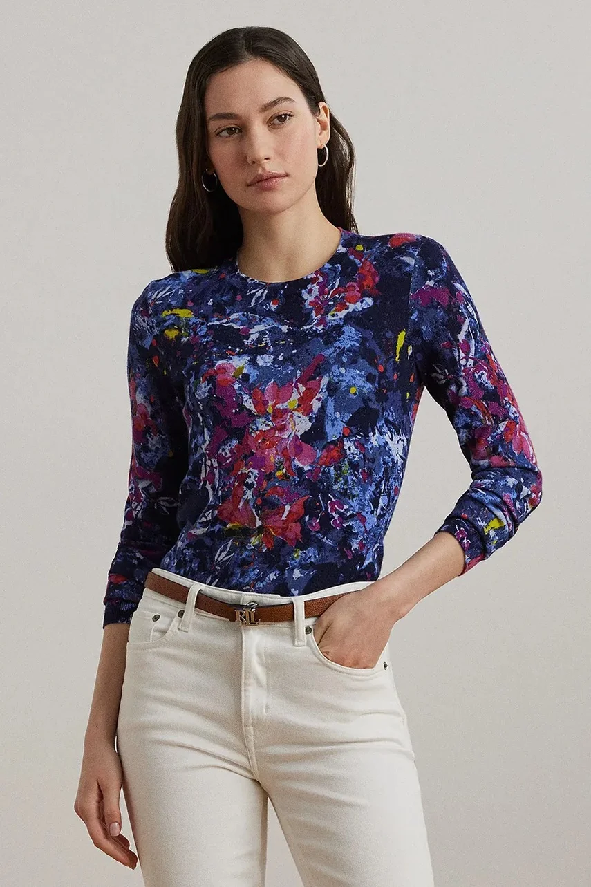 Lauren Ralph Lauren Памучна блуза с дълги ръкави