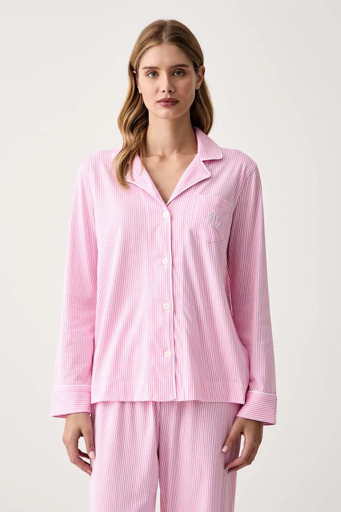 Lauren Ralph Lauren пижама дамска от памук розова I818702