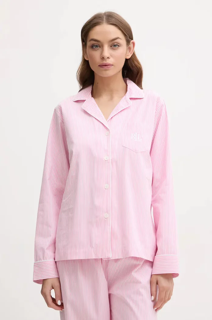 Lauren Ralph Lauren пижама от две части дамска от памук розова ILN92315