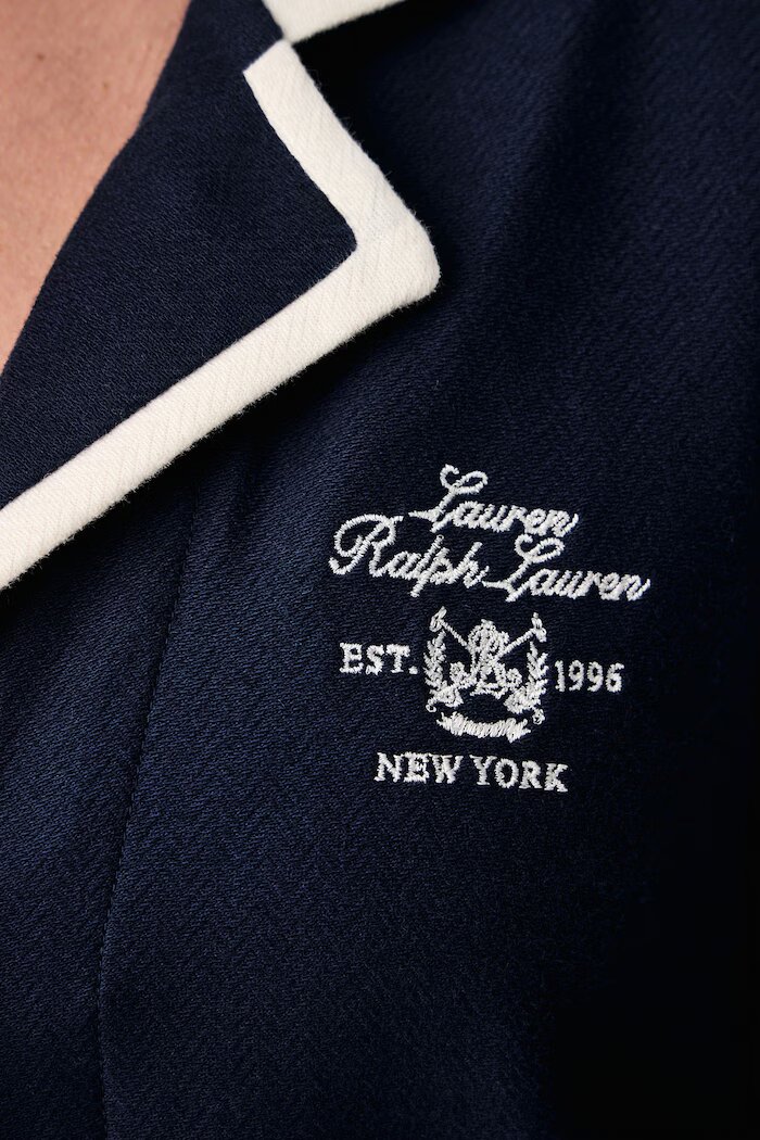 Lauren Ralph Lauren пижама от две части дамска от памук тъмносиня ILN92568