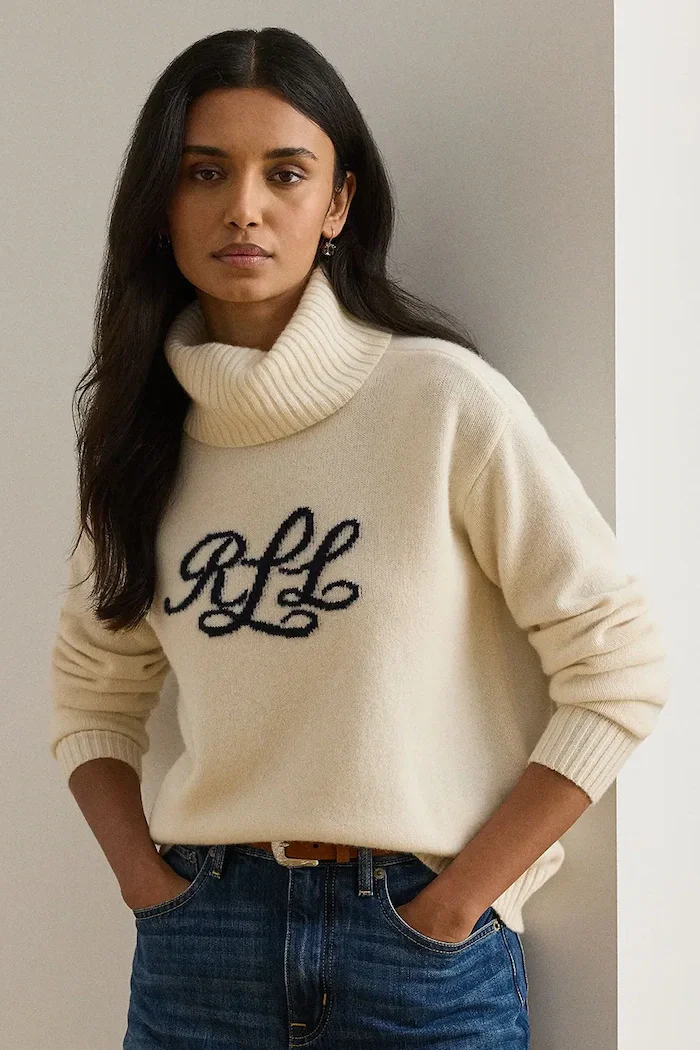 Lauren Ralph Lauren поло дамско от кашмир бежово 200P03372