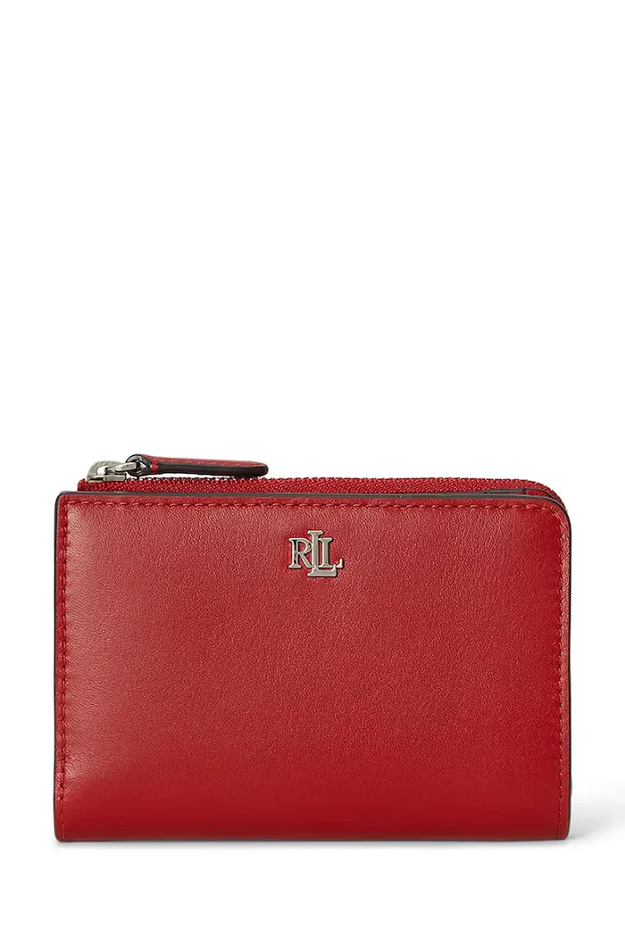 Lauren Ralph Lauren портфейл дамски от кожа червен 432P16735