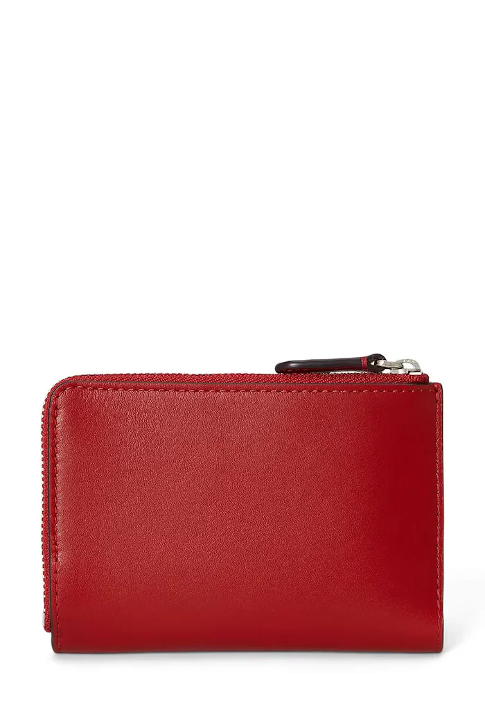 Lauren Ralph Lauren портфейл дамски от кожа червен 432P16735
