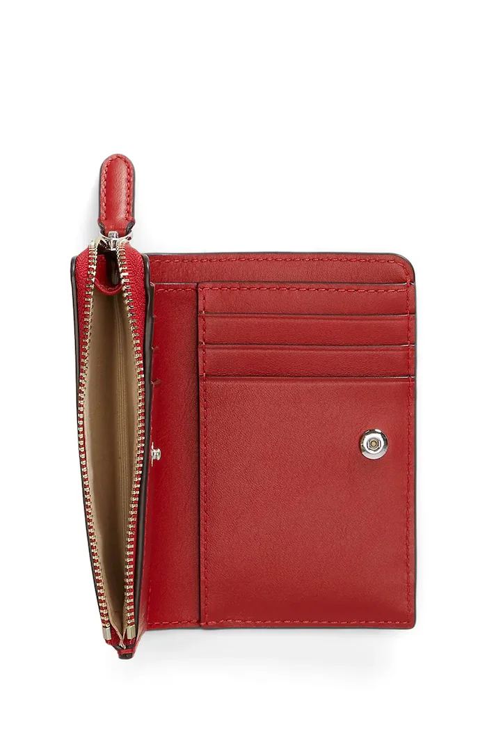 Lauren Ralph Lauren портфейл дамски от кожа червен 432P16735