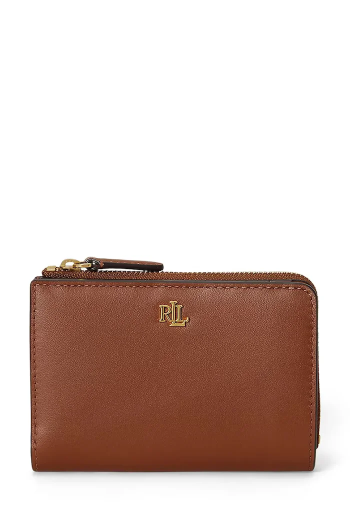 Lauren Ralph Lauren портфейл дамски от кожа кафяв 432P16735