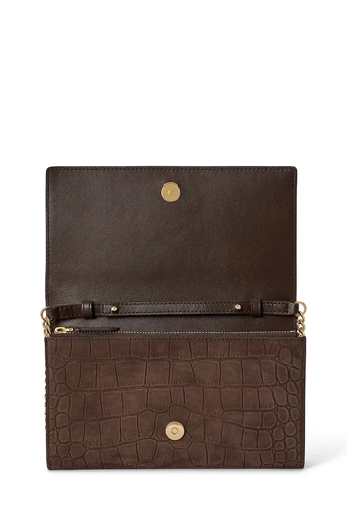 Lauren Ralph Lauren портфейл дамски от кожа кафяв 432P18552