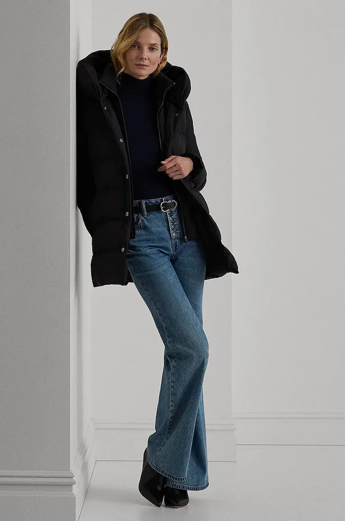 Lauren Ralph Lauren Пухено яке в черно зимен модел 297962420