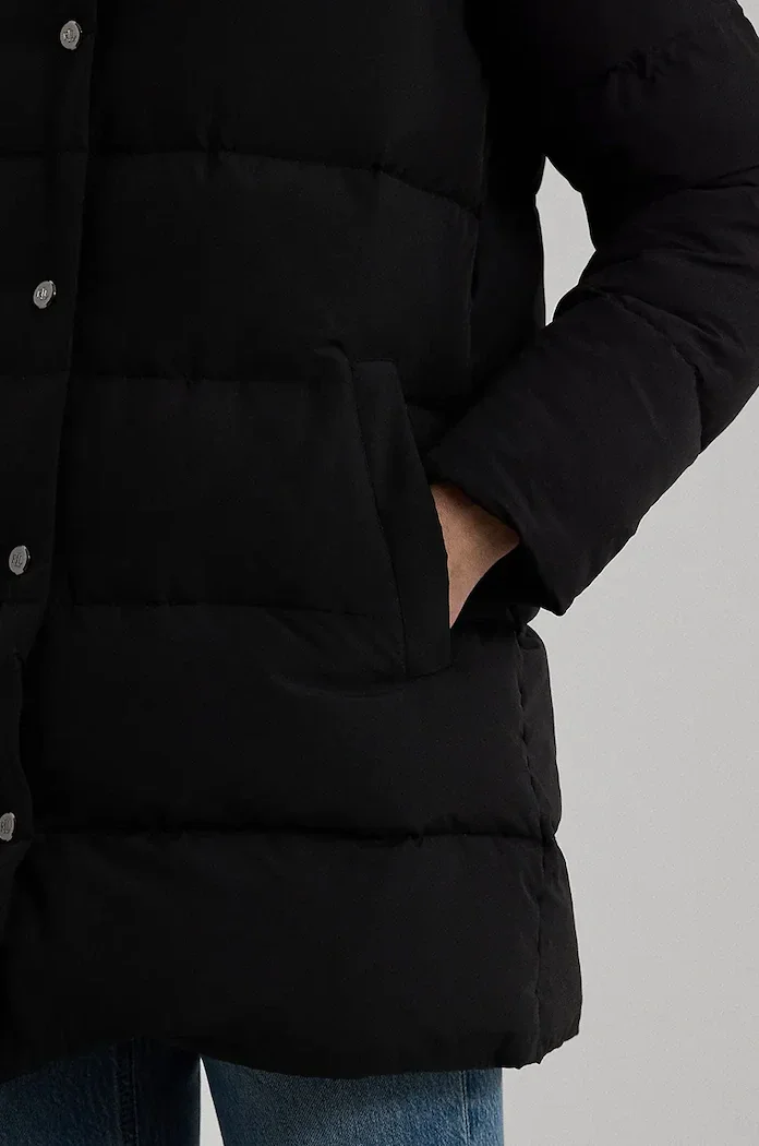 Lauren Ralph Lauren Пухено яке в черно зимен модел 297962420