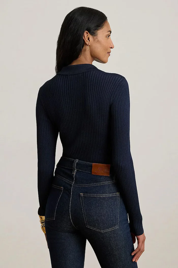 Lauren Ralph Lauren пуловер дамски с вискоза тъмносин 200P03459