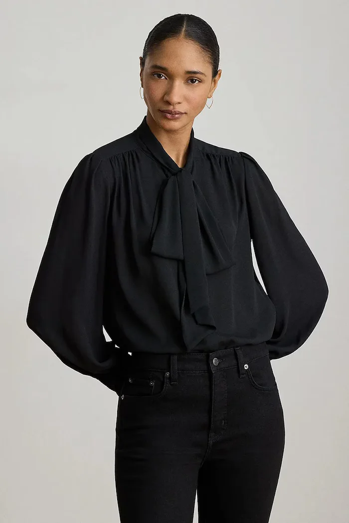 Lauren Ralph Lauren риза дамска черна 200P14083