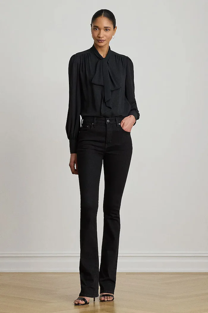 Lauren Ralph Lauren риза дамска черна 200P14083