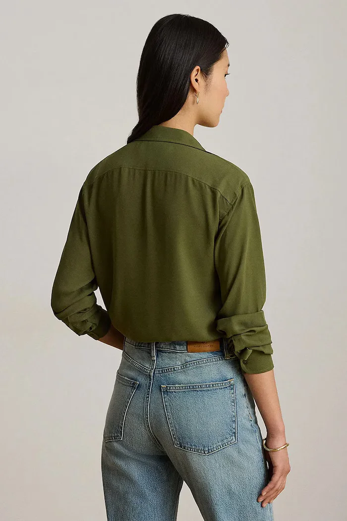 Lauren Ralph Lauren риза дамска зелена 200P10130