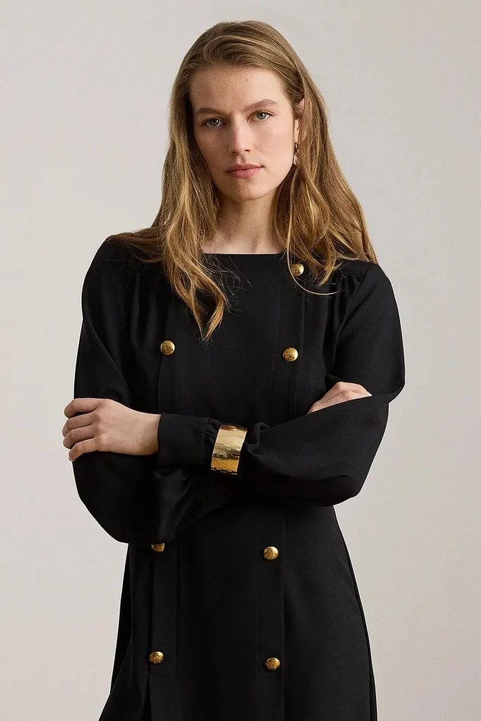Lauren Ralph Lauren рокля черна с изчистена шарка 200P13731