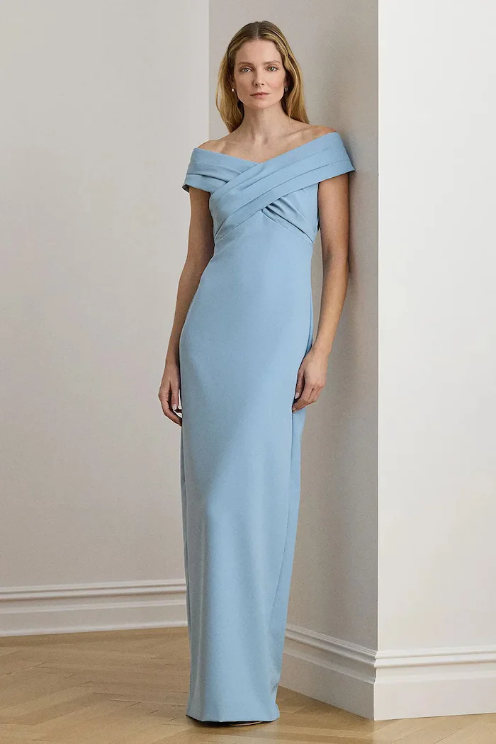 Lauren Ralph Lauren Рокля синя с изчистена шарка 253936391