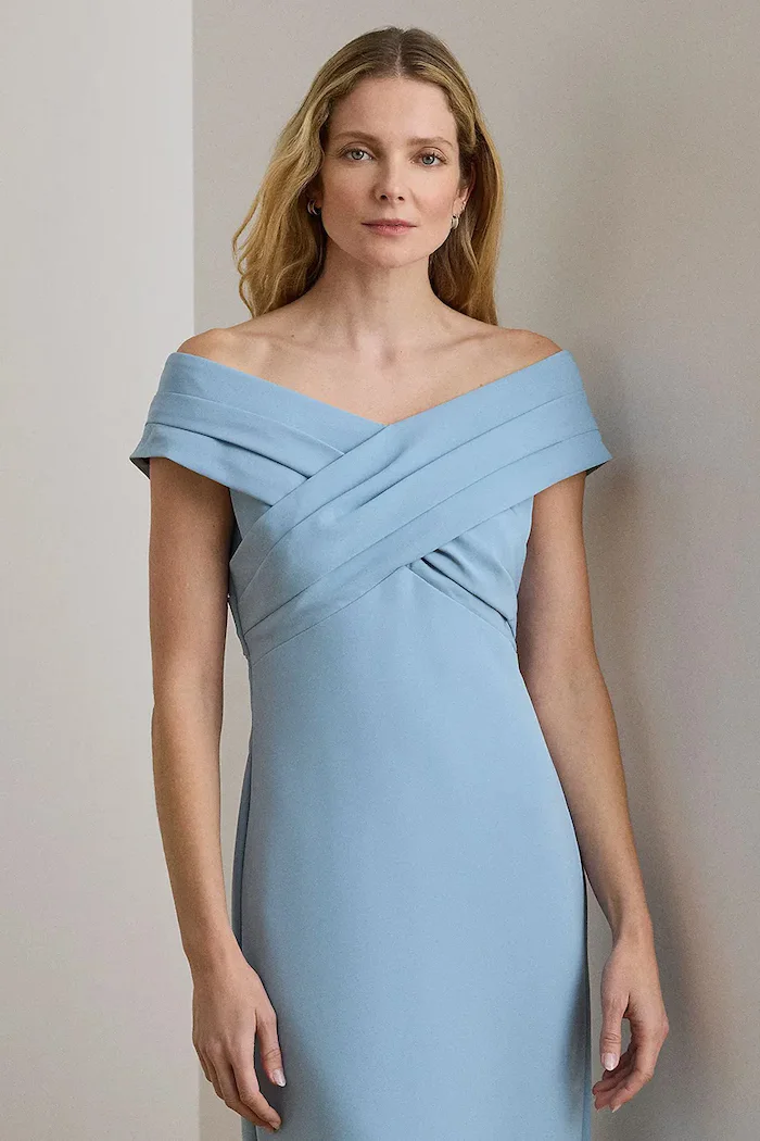 Lauren Ralph Lauren Рокля синя с изчистена шарка 253936391
