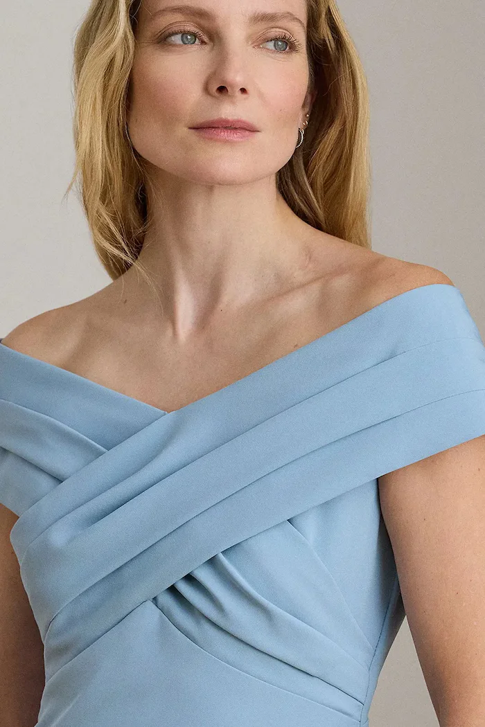 Lauren Ralph Lauren Рокля синя с изчистена шарка 253936391