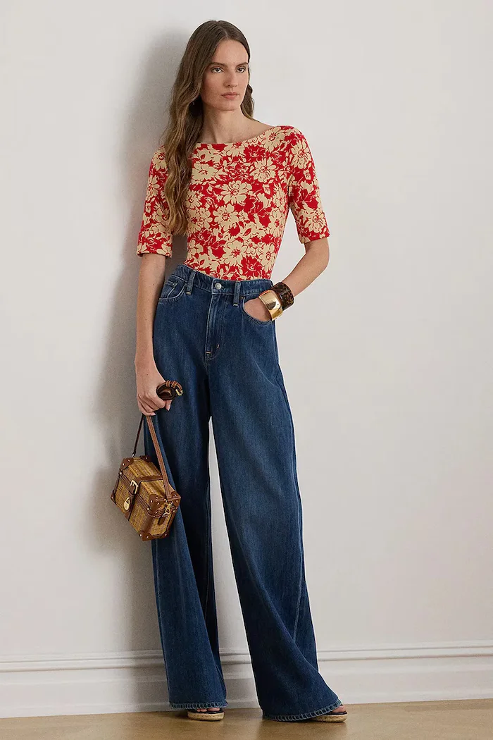 Lauren Ralph Lauren тениска basic дамска от памук червена 200P09078
