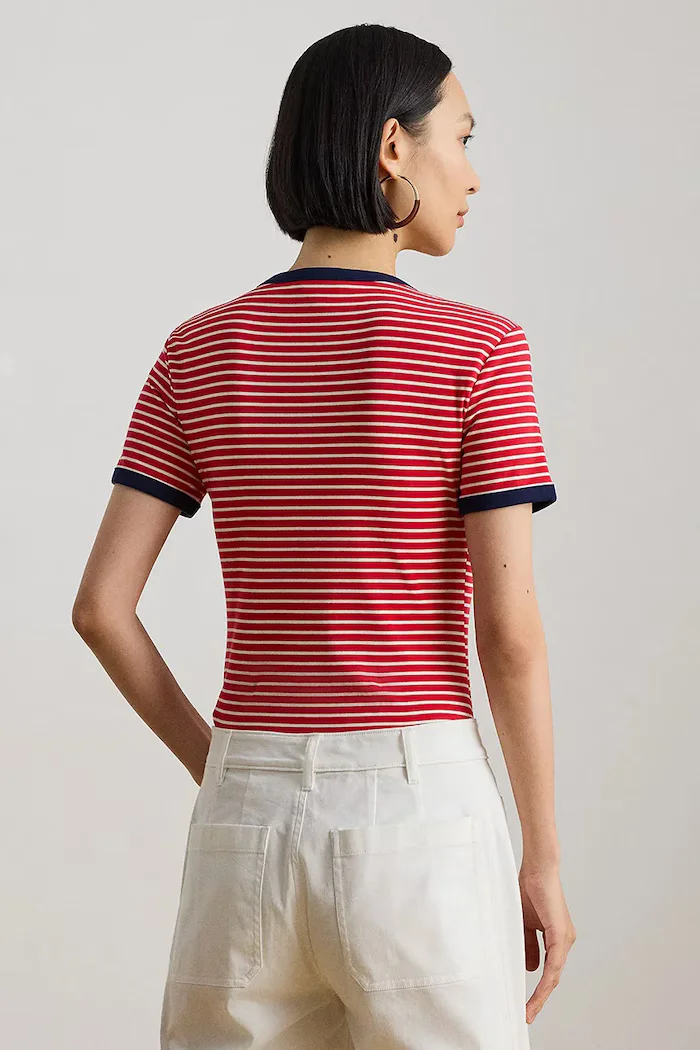 Lauren Ralph Lauren тениска basic дамска от памук розова 200P09076