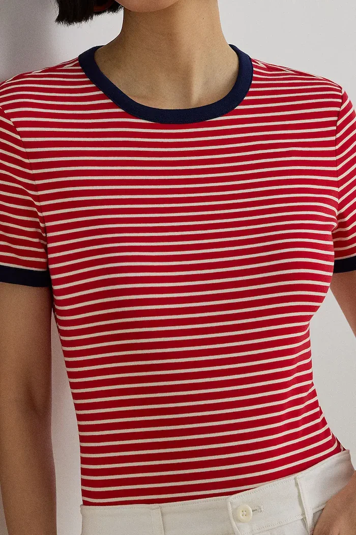 Lauren Ralph Lauren тениска basic дамска от памук розова 200P09076