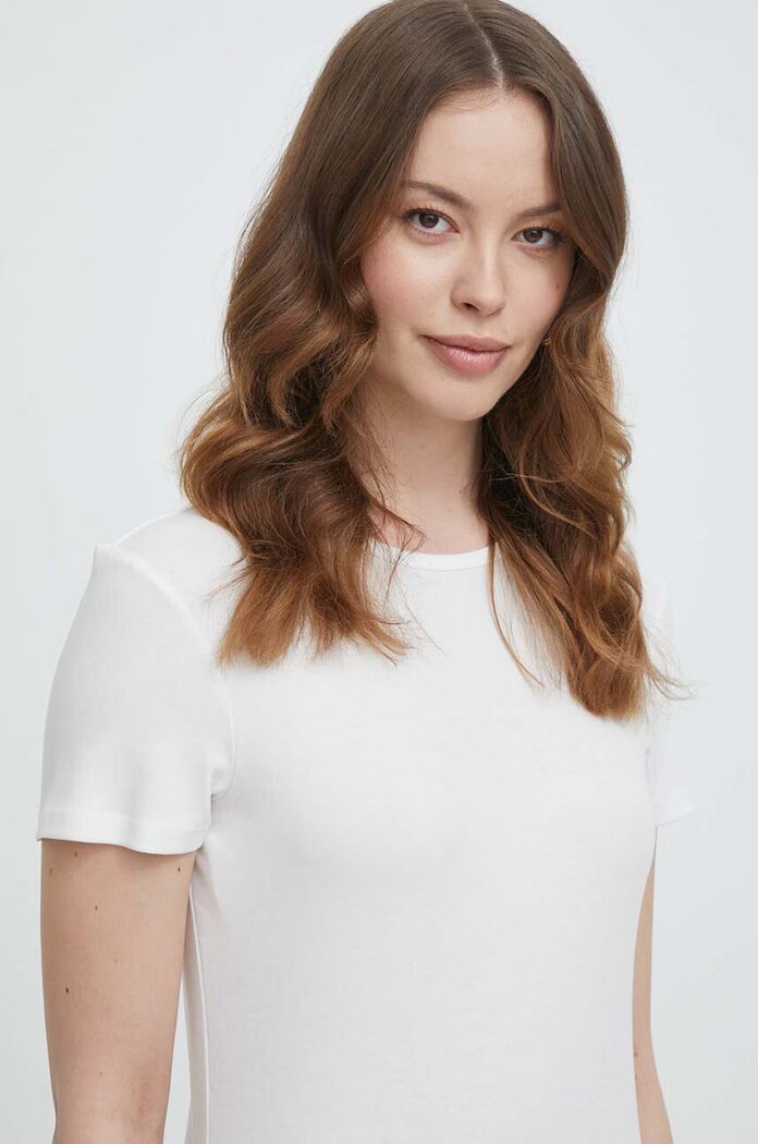 Lauren Ralph Lauren тениска дамска от памук бежова 200655374
