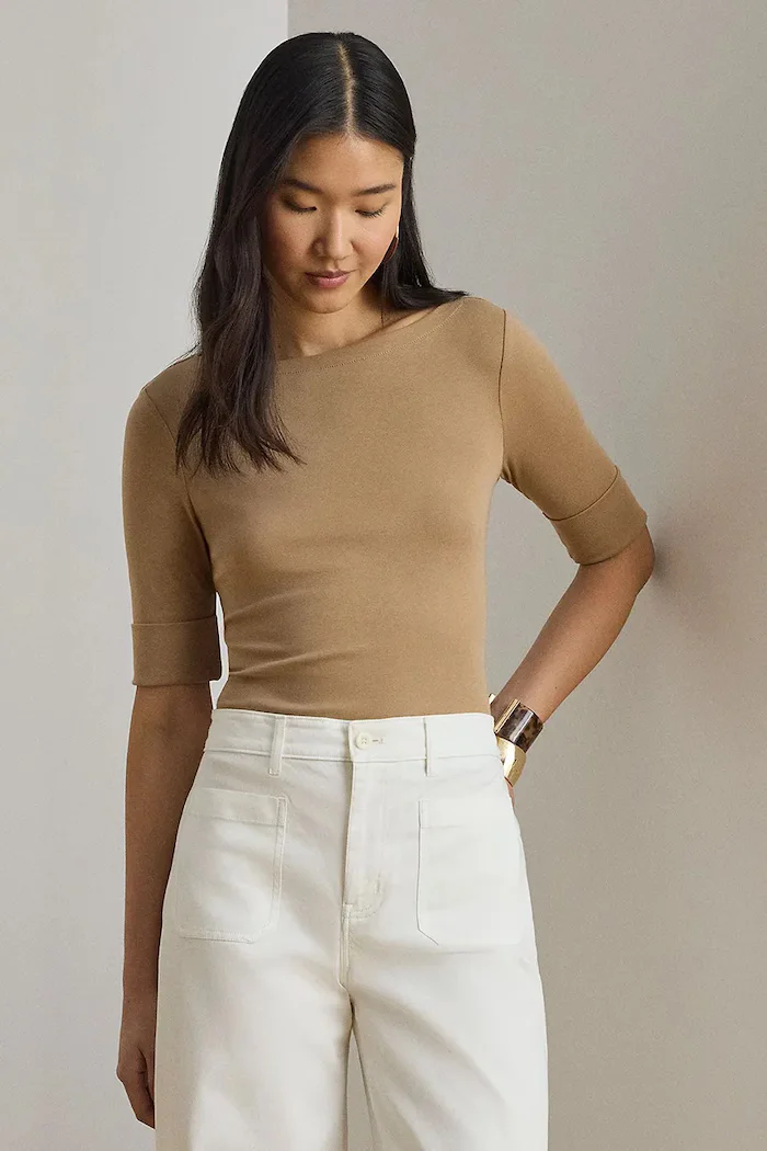Lauren Ralph Lauren Тениска в бежово