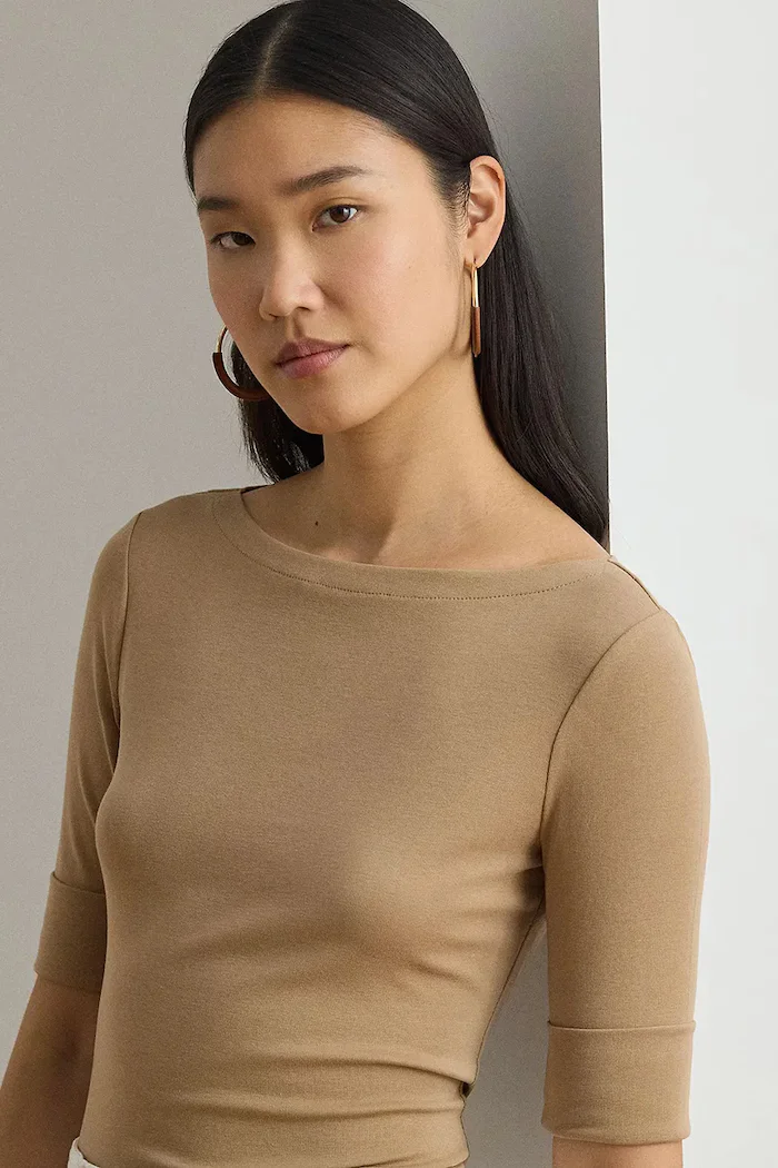 Lauren Ralph Lauren Тениска в бежово