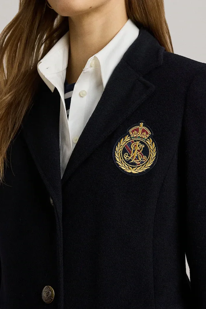 Lauren Ralph Lauren Вълнено палто в тъмносиньо преходен модел 297958509