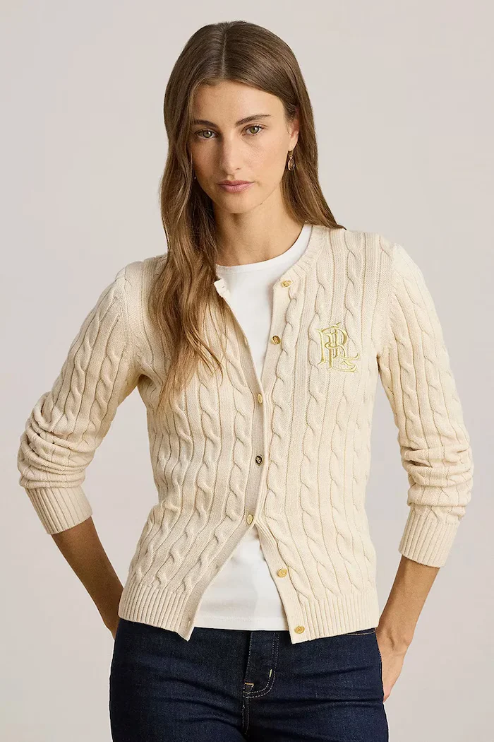 Lauren Ralph Lauren жилетка дамска от памук бежова 200932225