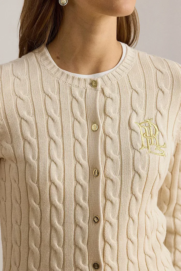 Lauren Ralph Lauren жилетка дамска от памук бежова 200932225