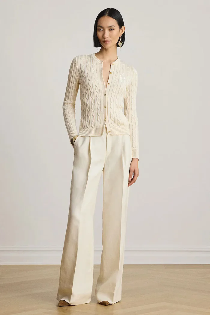 Lauren Ralph Lauren жилетка дамска с памук бежова 200P14040