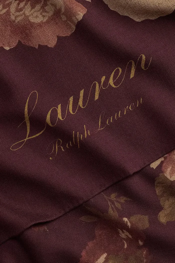 Lauren Ralph Lauren зимен шал дамски от вълна бордо 454P23558