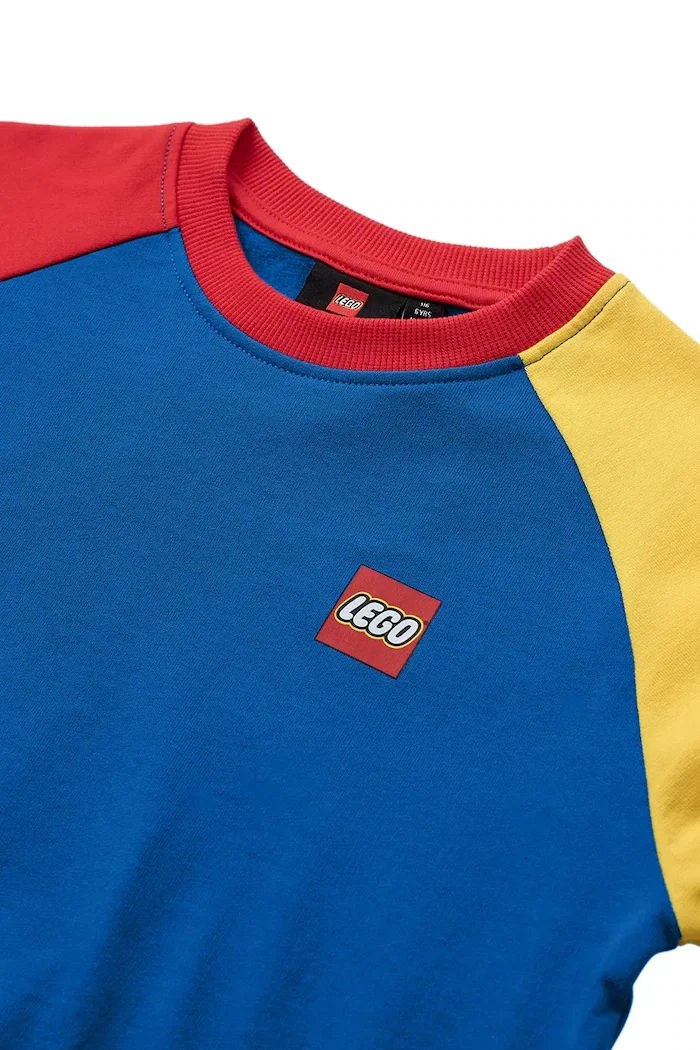 LEGO Детски памучен суичър LWSAKU 705 в синьо с изчистен дизайн 11010900
