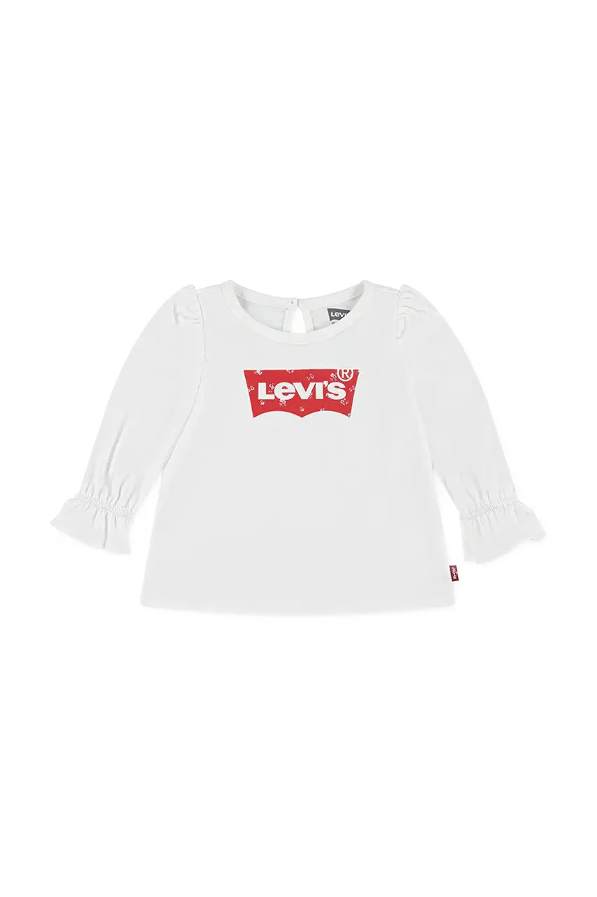 Levi's Бебешка памучна блуза с дълъг ръкав BATWING LS FASHION KNIT TO