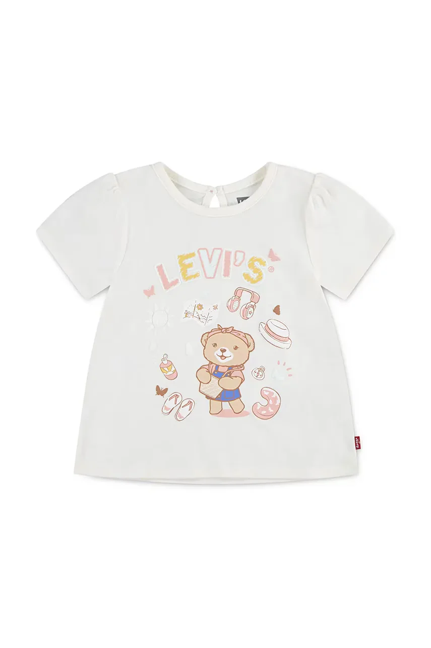 Levi's Бебешка тениска LIV SS SMOCKED SLV TEE