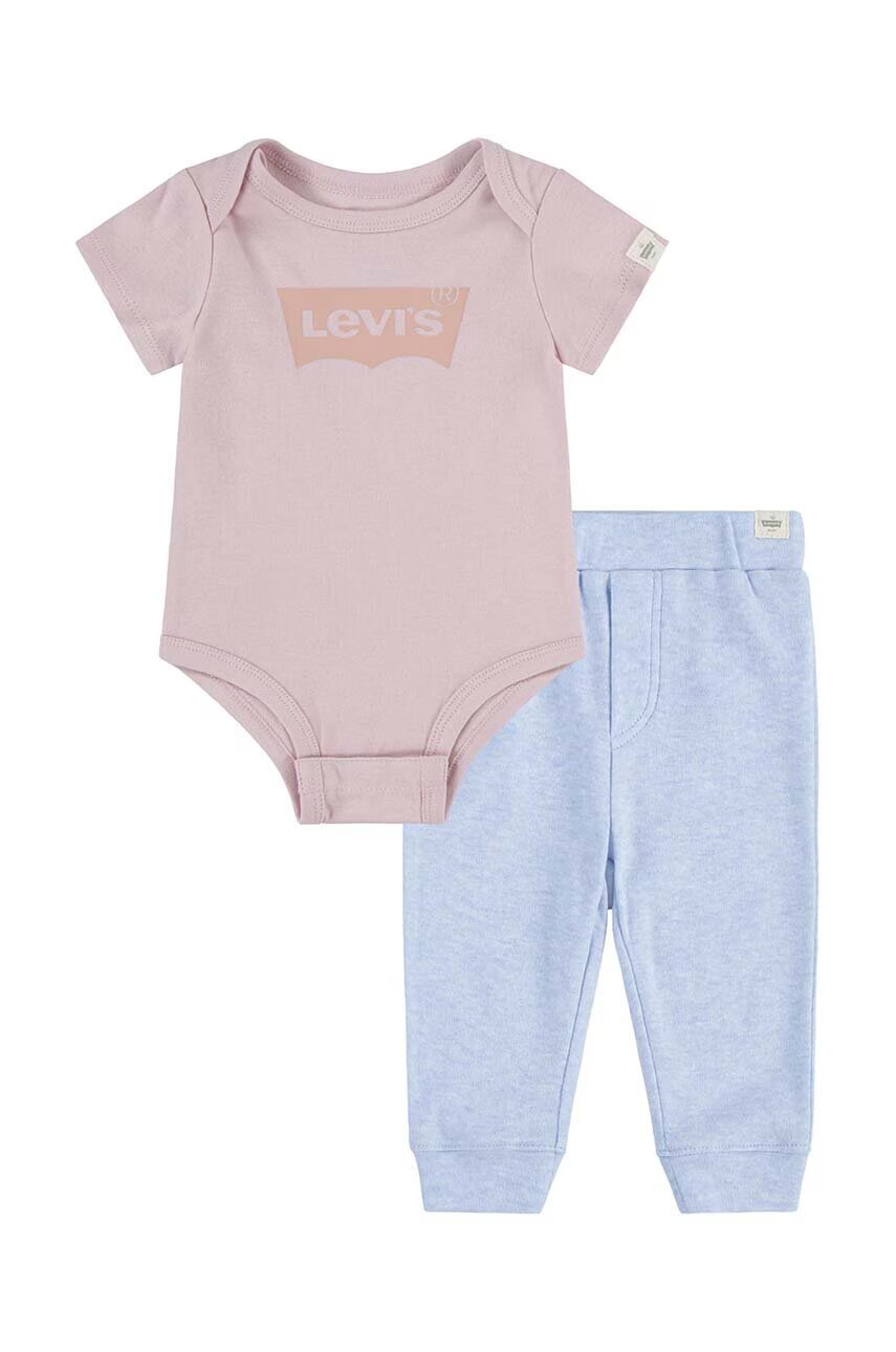 Levi's Бебешки памучен комплект LVN BATWING BODYSUIT SET