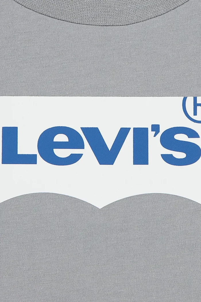 Levi's блуза с дълги ръкави за деца от памук BATWING TEE сива 9E8646