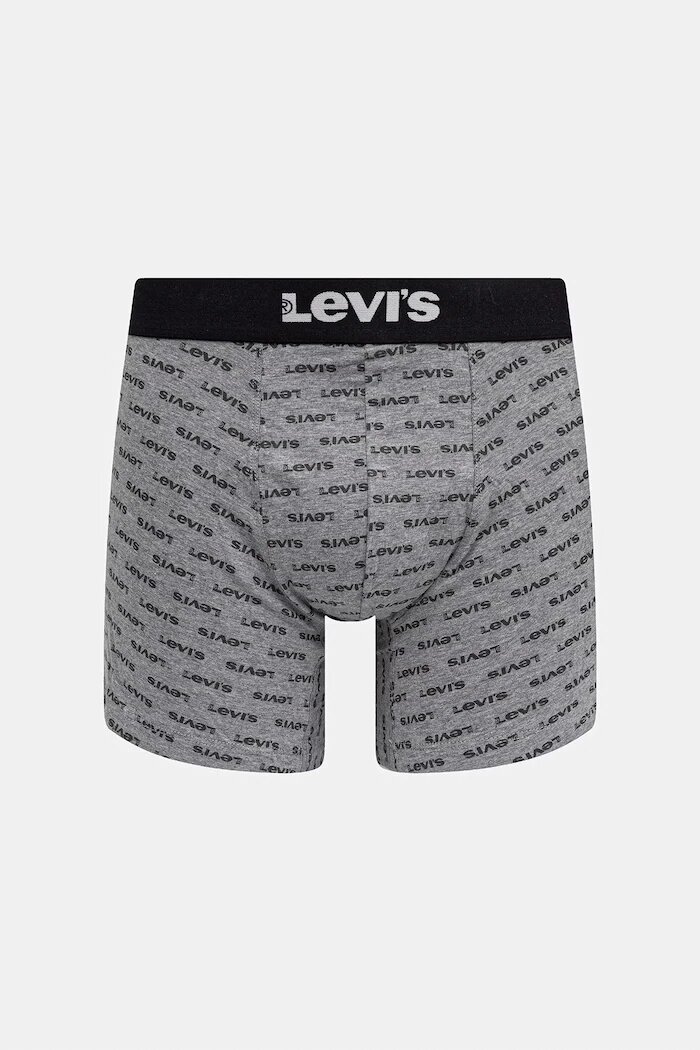 Levi's боксерки мъжки от памук с еластан 2 броя сиви 37149-1264