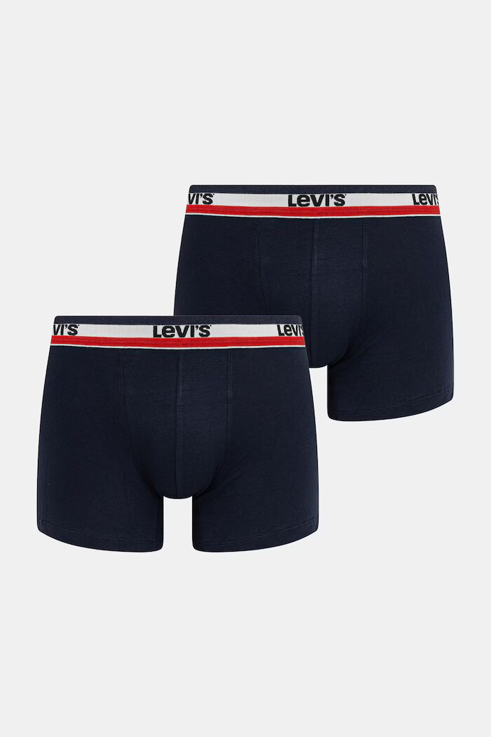 Levi's боксерки мъжки от памук с еластан 2 броя тъмносини 37149-1243