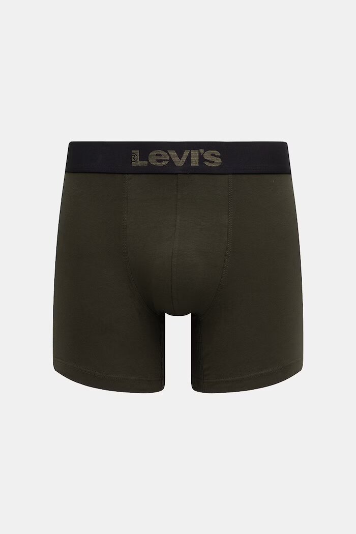 Levi's Боксерки мъжки от памук с еластан 2 броя зелени 37149-1269