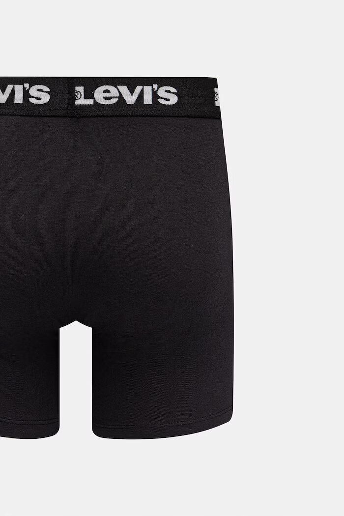Levi's боксерки мъжки от памук с еластан 6 броя черни 37149-1221